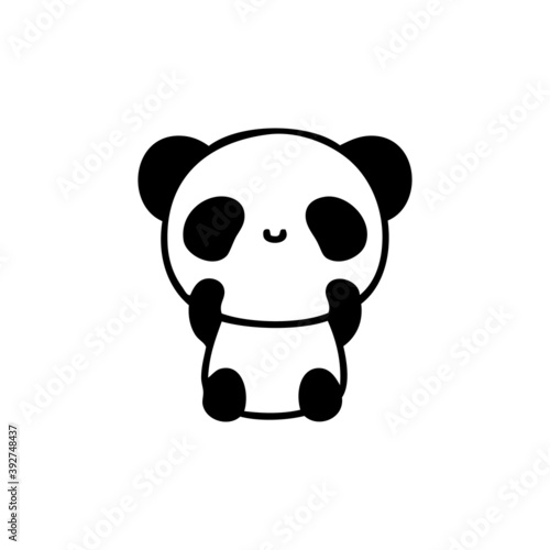 cute panda cub animal illustration