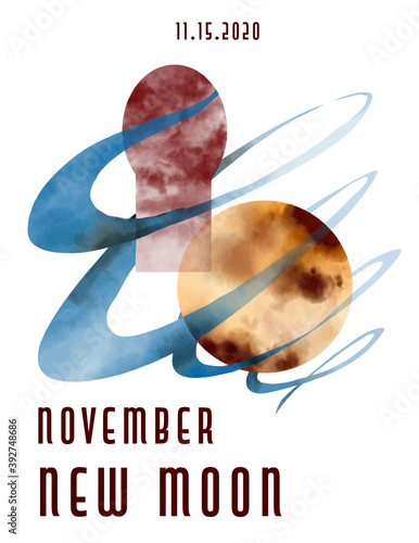 Abstract Moon Poster