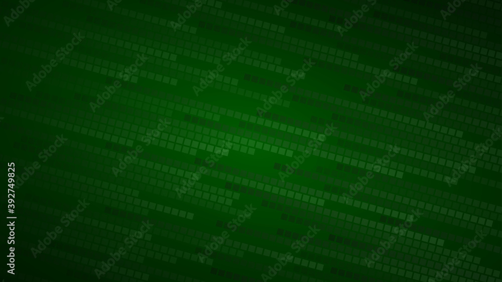 Abstract background of small squares or pixels in shades of dark green colors Abstract background of small squares or pixels in shades of dark green colors