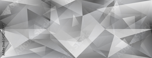 Abstract crystal background with refracting of light and highlights in gray colors