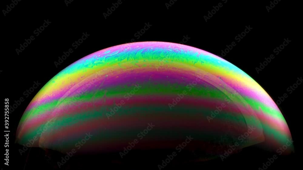 Color movement on a soap bubble. Color movement on a soap bubble.