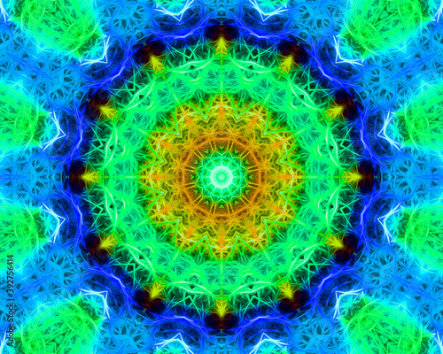 Fototapeta Naklejka Na Ścianę i Meble -  colorful circle design, background, green and blue pattern