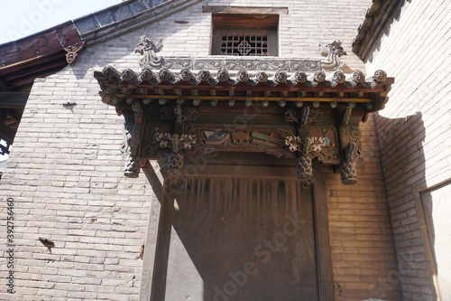 Chinese traditional architecture courtyard decoration.