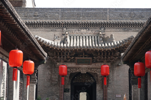 Traditional Chinese architecture courtyard door decoration.