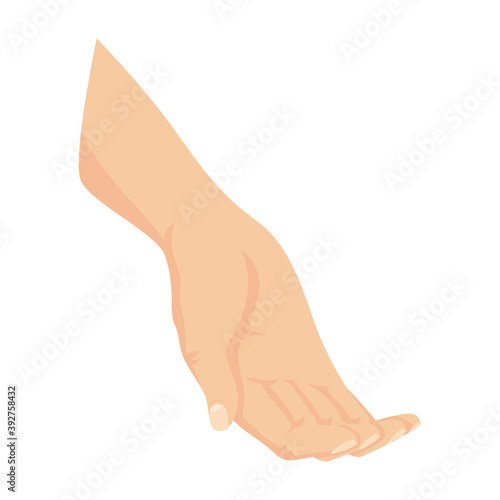 hands human receiving isolated icon