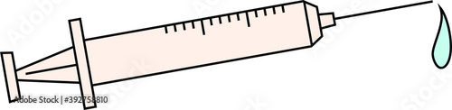 Cute medical syringe to infuse
