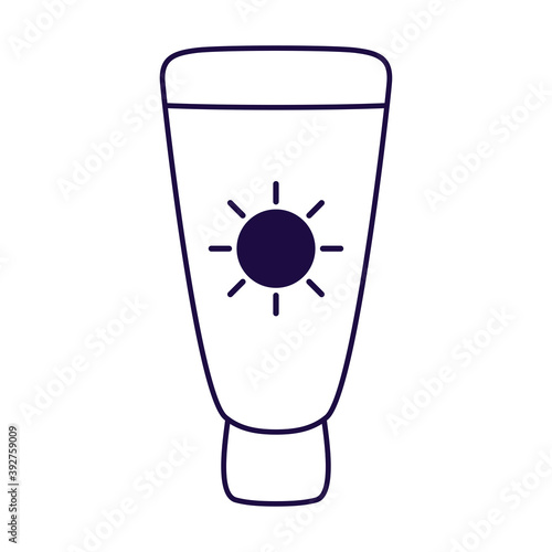 sun blocker tube line style icon