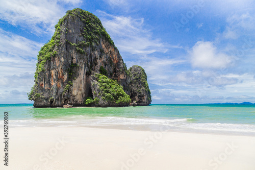 Beautiful beach at Railay Beach in Thailand.