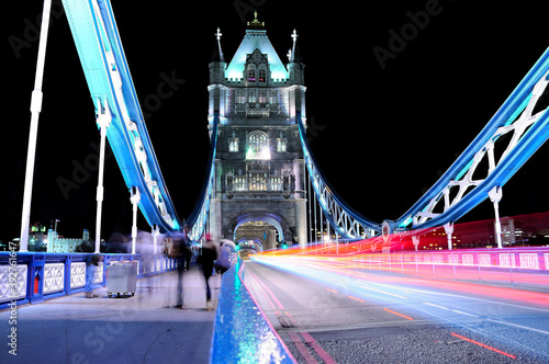 Photography tower bridge at night