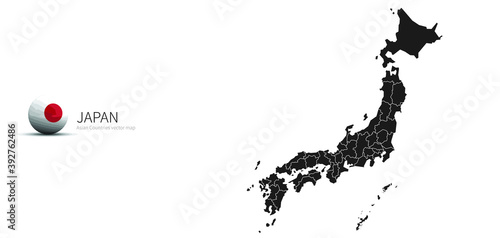 Japan Map and Flag Icon Map...