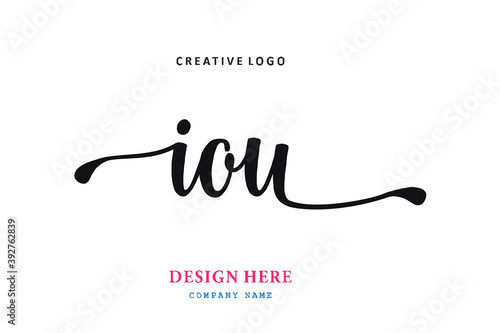IOU lettering logo is simple, easy to understand and authoritative