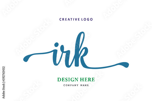 IRK lettering logo is simple, easy to understand and authoritative