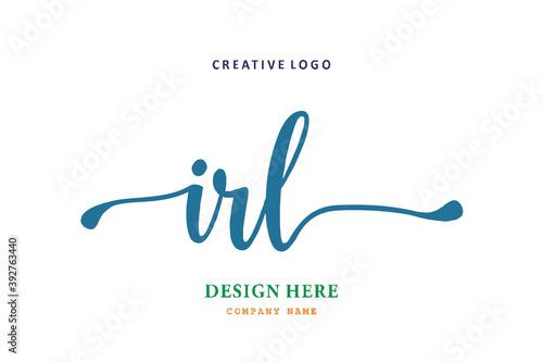 IRL lettering logo is simple, easy to understand and authoritative