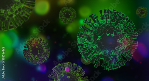 Fototapeta Naklejka Na Ścianę i Meble -  Coronavirus 2019-nCoV. Corona virus outbreaking. Epidemic virus Respiratory Syndrome.