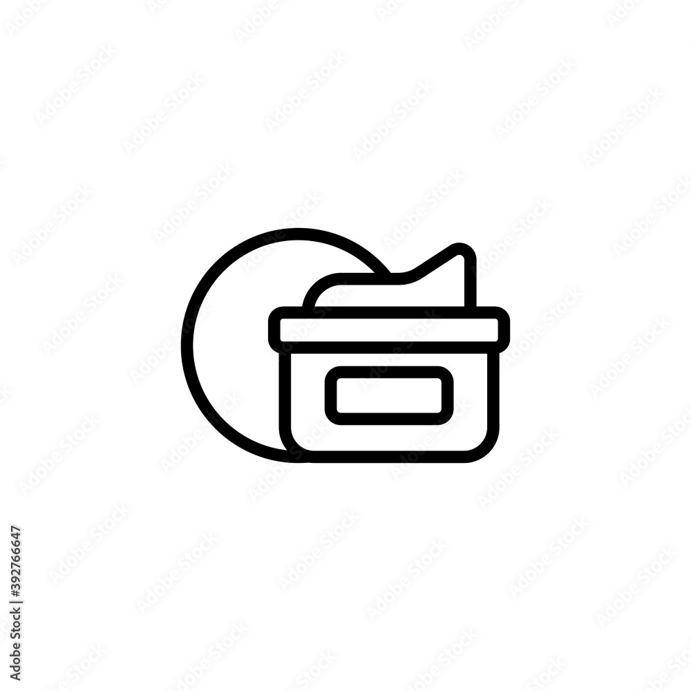 Moisturizer Icon in black line style icon, style isolated on white background Moisturizer Icon in black line style icon, style isolated on white background