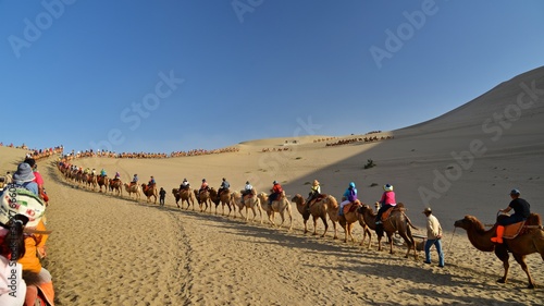 Camel ride at Minsha, China