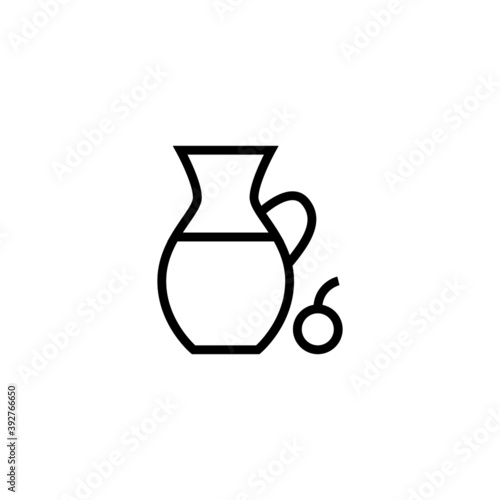 Olive oil Icon in black line style icon, style isolated on white background