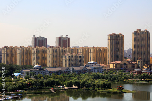 Waterfront City Architectural Scenery  Luannan County  Hebei Province  China