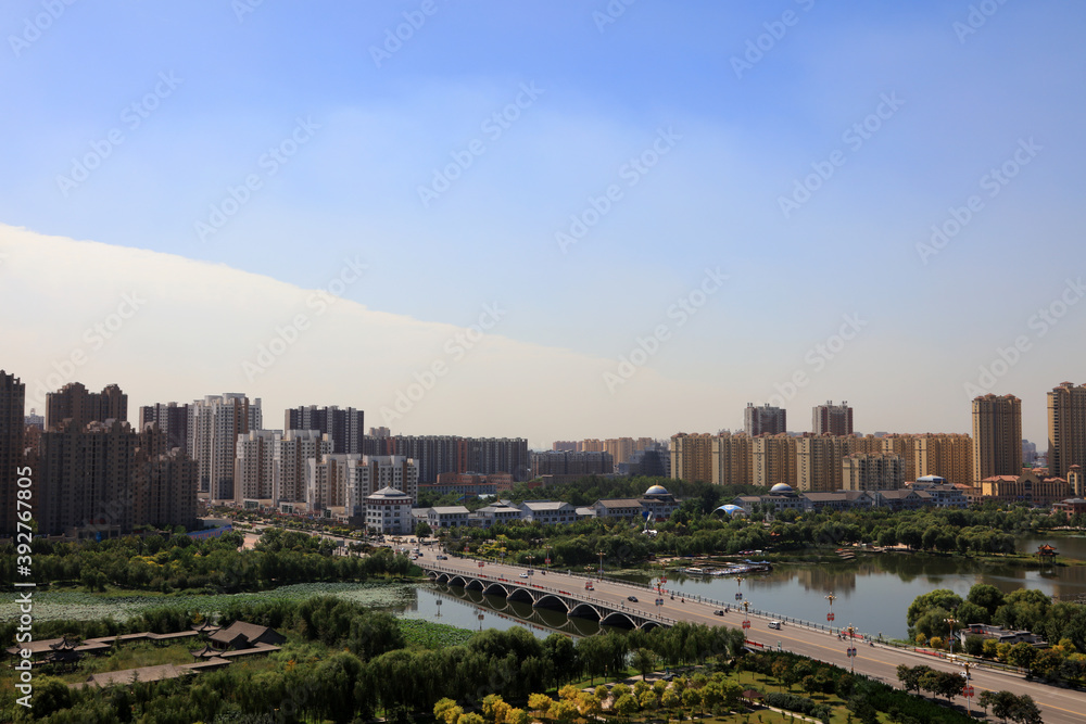 Urban Architectural Scenery, Luannan County, Hebei Province, China