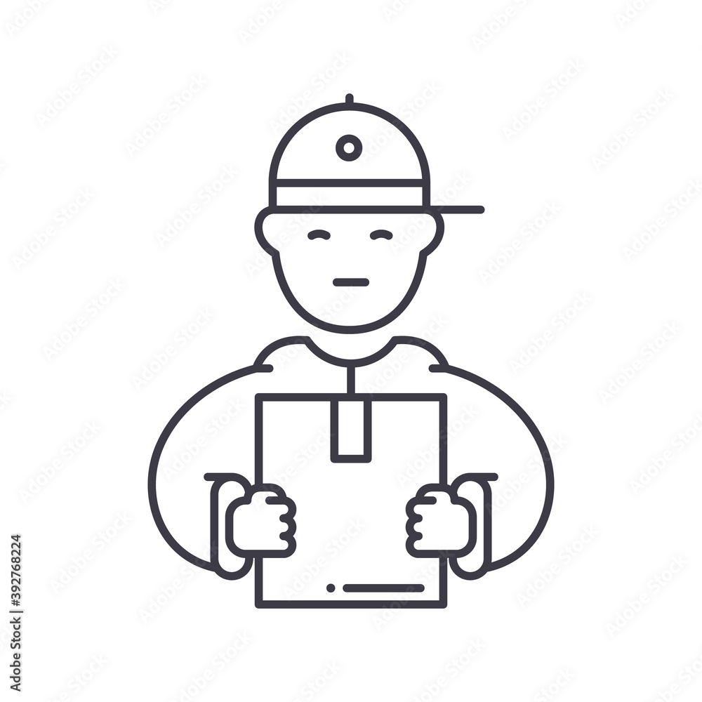 Shipping icon, linear isolated illustration, thin line vector, web design sign, outline concept symbol with editable stroke on white background. Shipping icon, linear isolated illustration, thin line vector, web design sign, outline concept symbol with editable stroke on white background.
