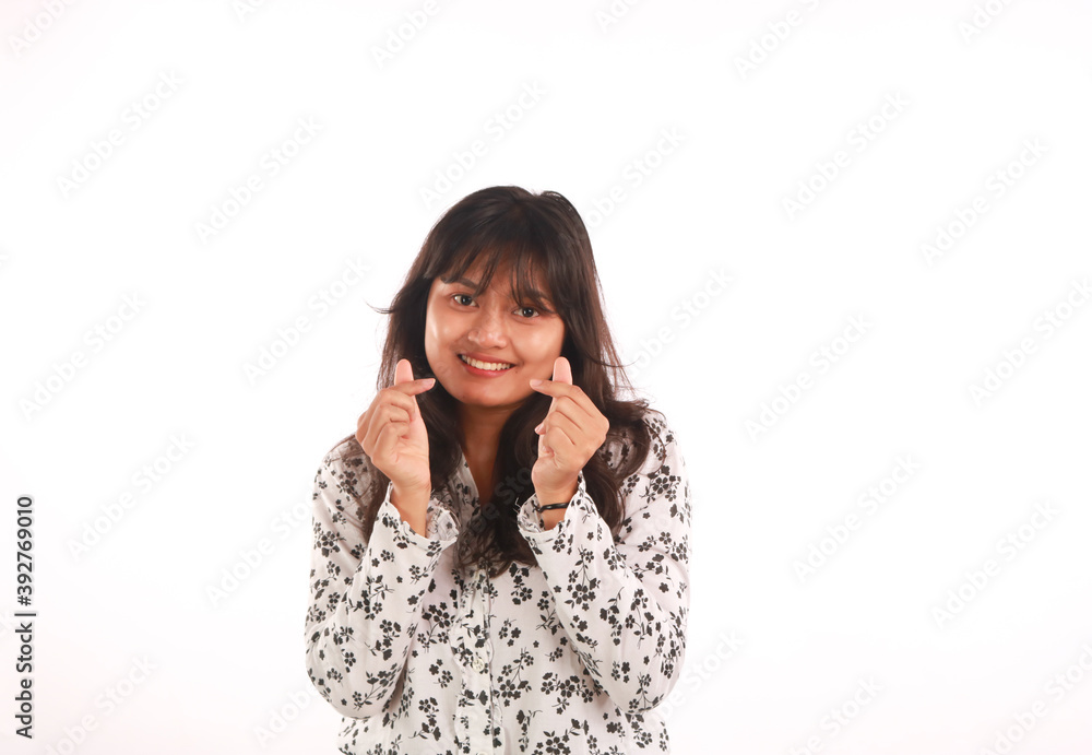 Beauty portrait of female face on white background Beauty portrait of female face on white background