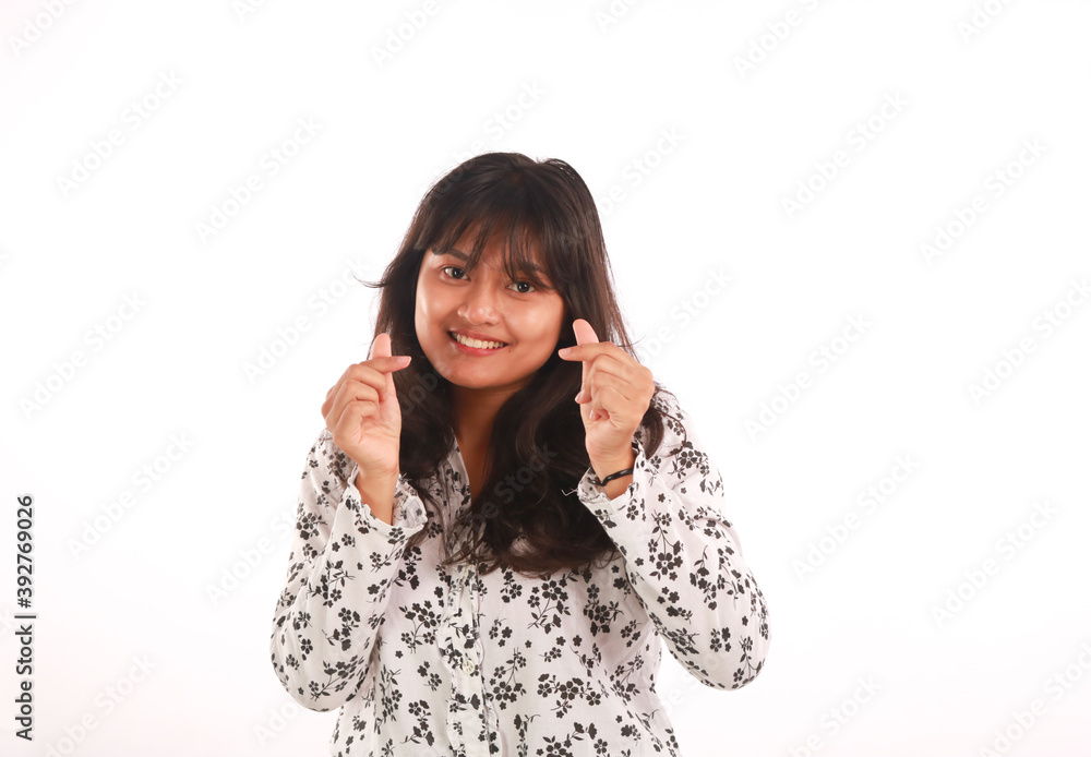 Beauty portrait of female face on white background Beauty portrait of female face on white background