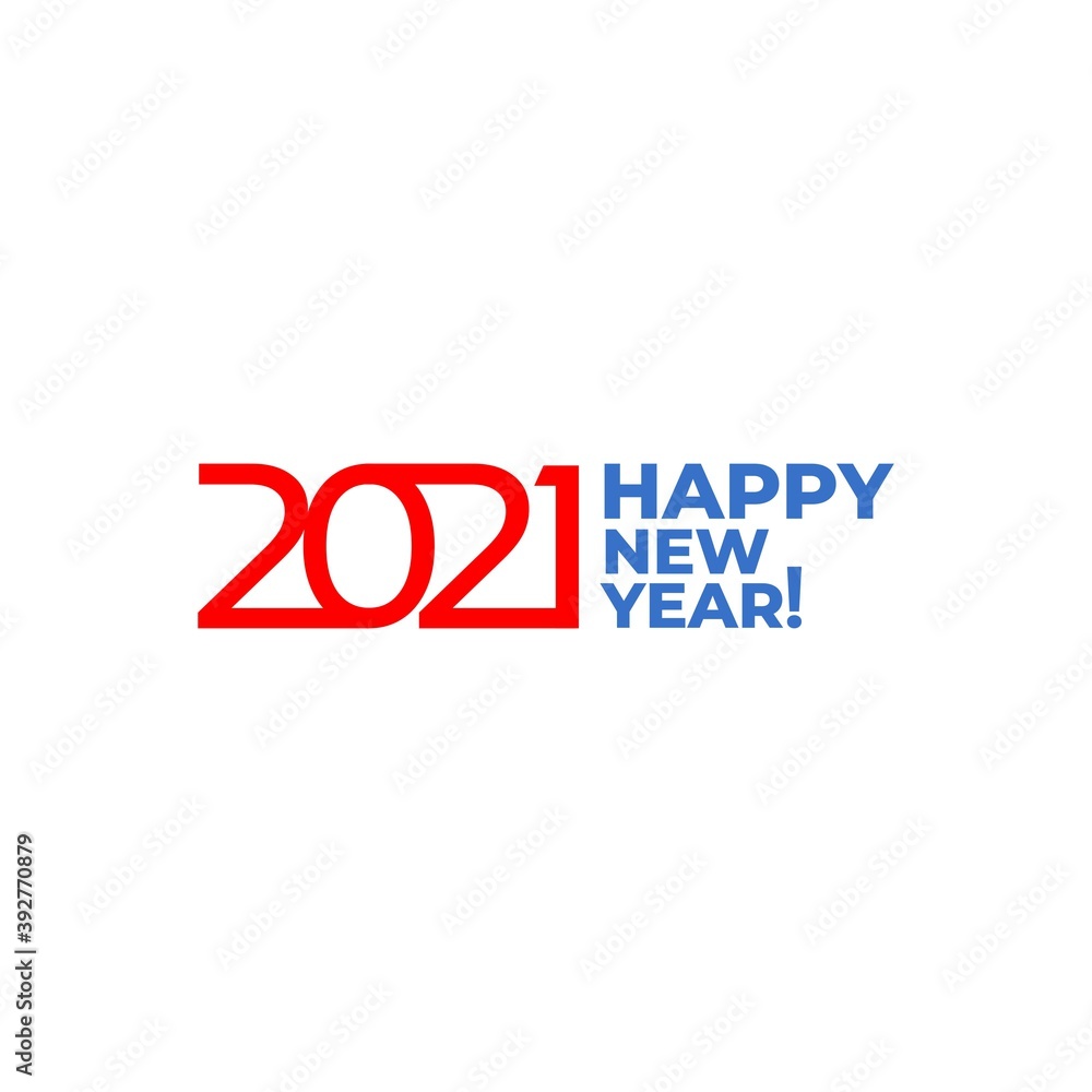 Fototapeta premium vector typography of new year 2021. celebration graphic asset.