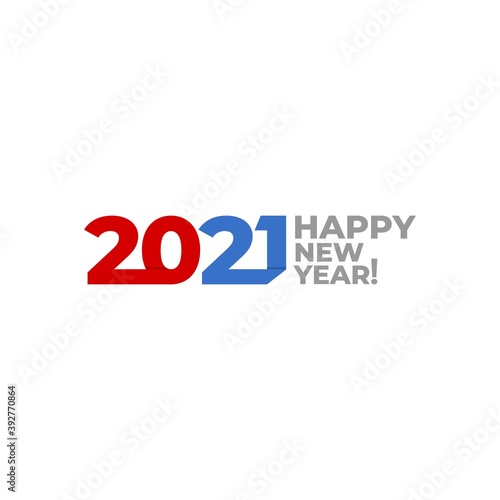 vector typography of new year 2021. celebration graphic asset.