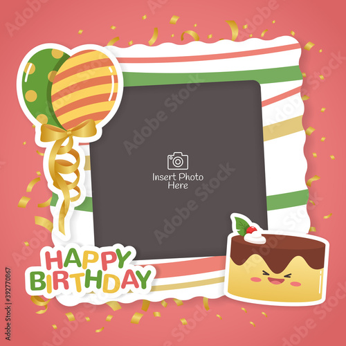 Picture frame for kids birthday celebration