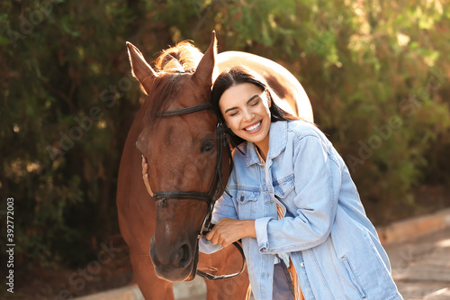 Beautiful young woman with ...