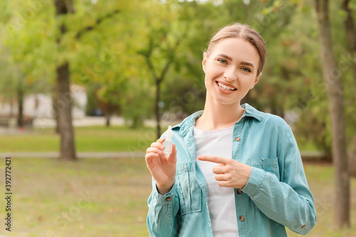 Young allergic woman with n...
