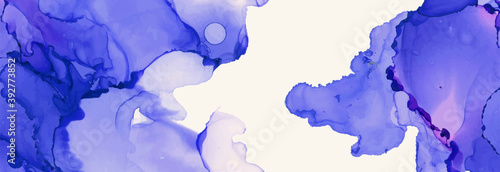 Alcohol ink vector texture banner. Fluid ink abstract background.