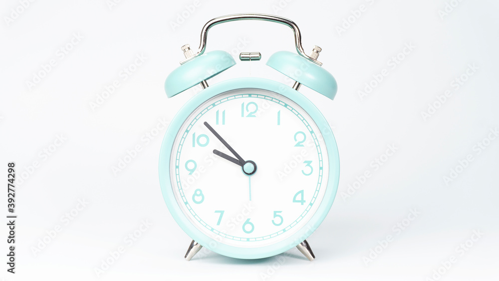 Alarm clock 09.52 o'clock isolated on white background, Copy space for your text, Time concept. Alarm clock 09.52 o'clock isolated on white background, Copy space for your text, Time concept.