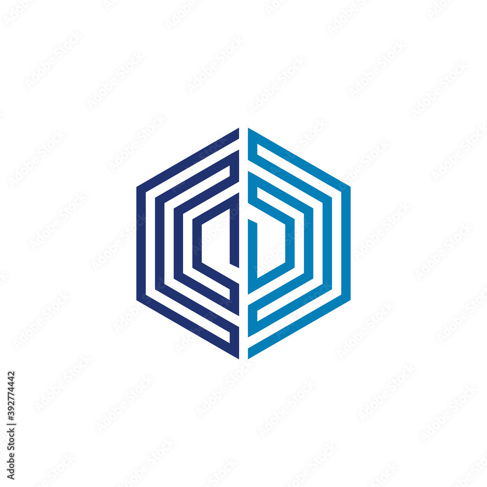 modern abstract hexagonal line vector icon modern abstract hexagonal line vector icon