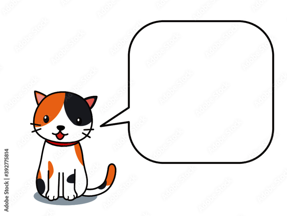 三毛猫とふきだし 三毛猫とふきだし