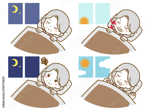 老年女性の睡眠