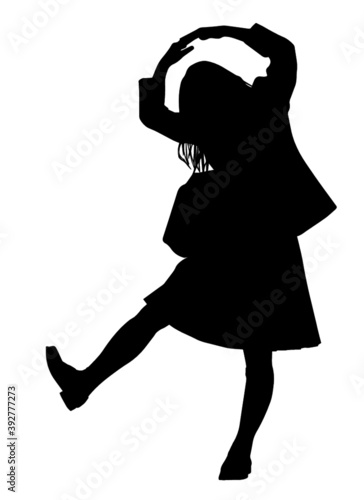 オッケーサイン出す女性シルエット