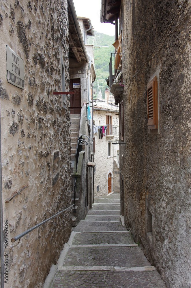 In the streets of Scanno: View of the characteristic village