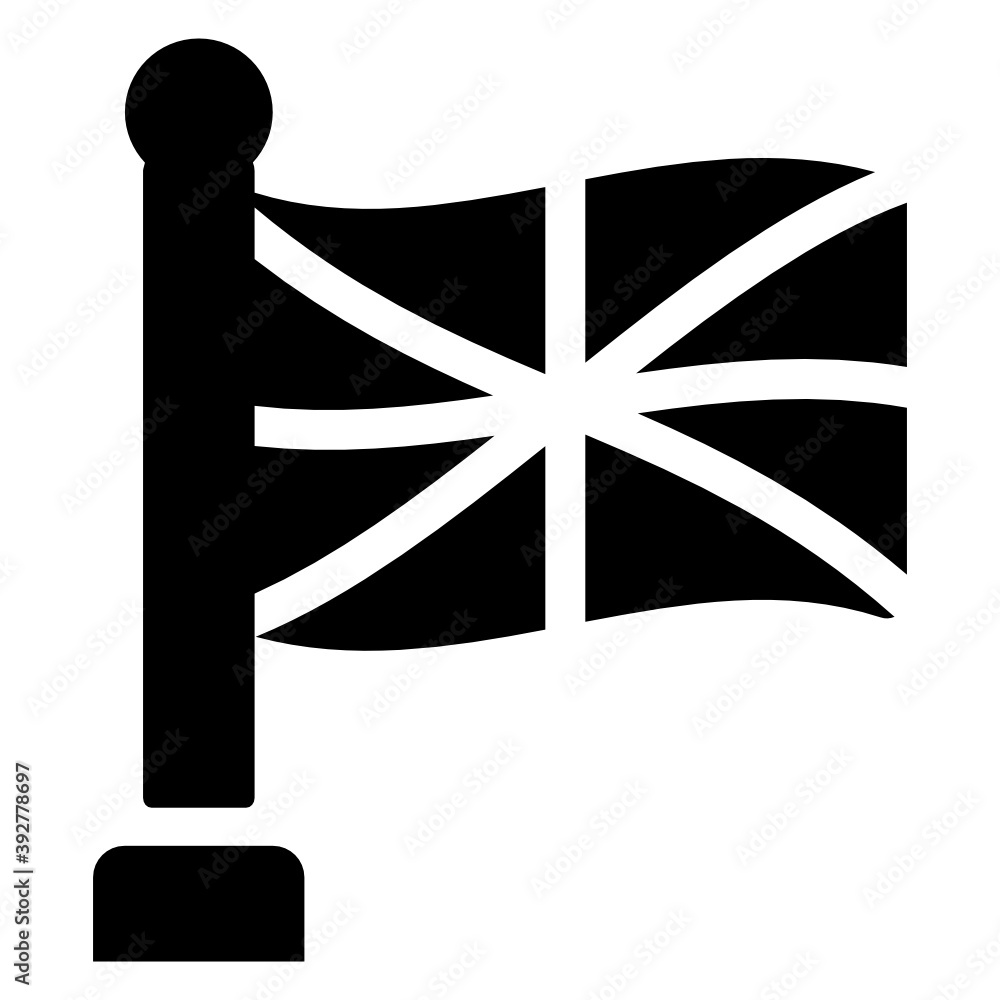 London flag, modern glyph style London flag, modern glyph style