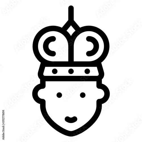 
Holy christian father headwear, solid icon of pope 
