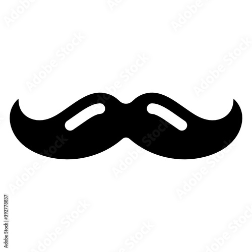 
Moustache icon in solid design 
