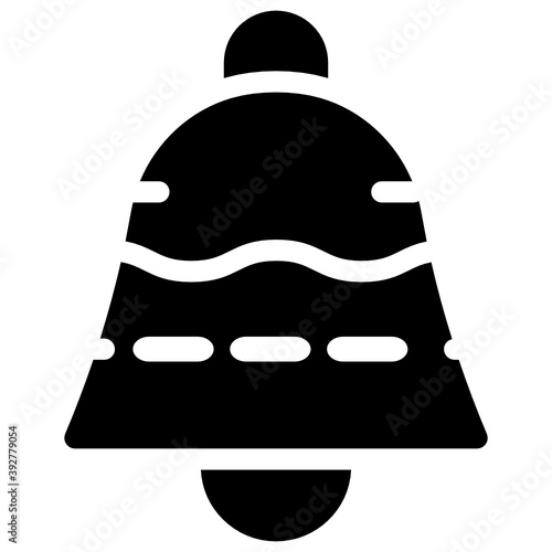
Jingle bell vector in modern solid style 
