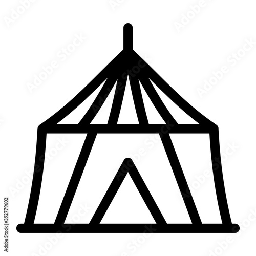 
Outdoor singaporean tent vector style, filled icon 
