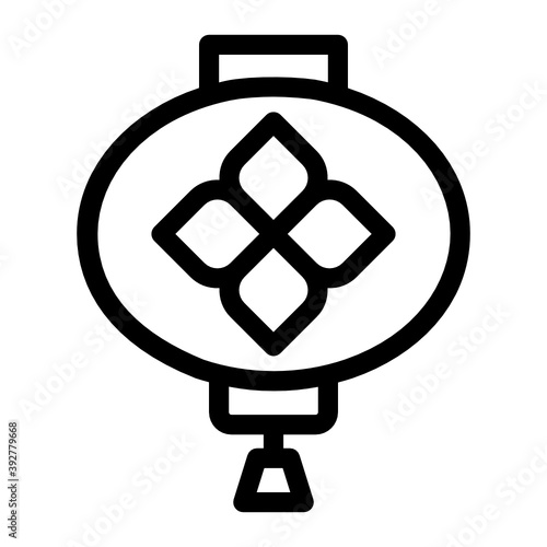 
Traditional hanging paper lantern icon design,
