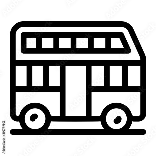 
Singaporean public transport, double decker icon in filled style 
