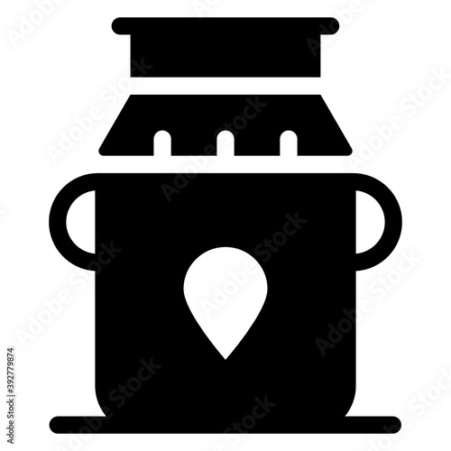 
Oil canister icon in solid design 
