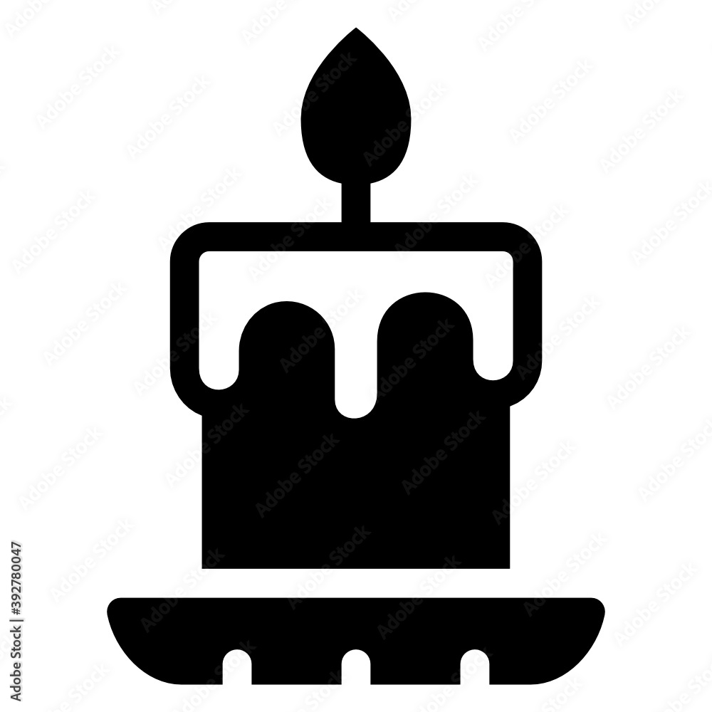 Burning candle solid icon design
Burning candle solid icon design