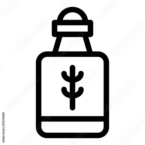  Organic olive oil bottle in glyph icon 