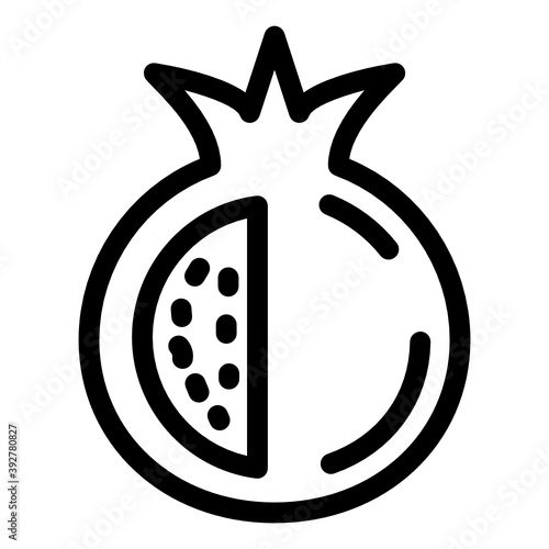 
A calcium filled fruit, pomegranate solid icon
