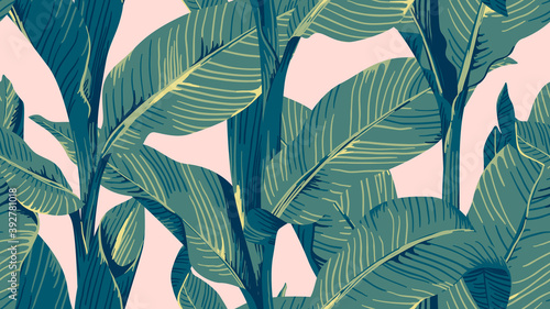 Botanical seamless pattern, hand drawn Dumbcane on bright red